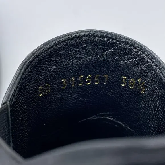 Saint Laurent Calfskin Classic Paris Ela 110 Ankle Boots - Black - 38.5 - Picture 10 of 16